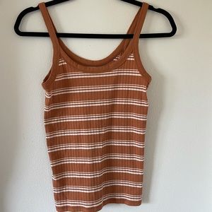 Aerie Striped Ribbed Basic Tank